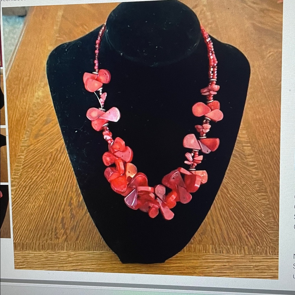 Red necklace 20”